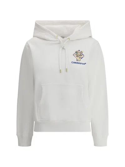 Casablanca Logoed Hoodie In White