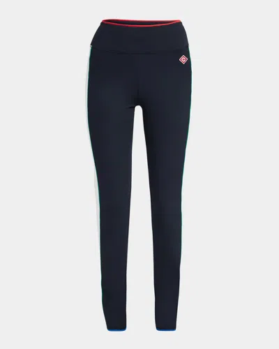 Casablanca Side-stripe Activewear Leggings In Black