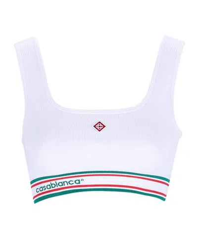 Casablanca Sports Bra In White