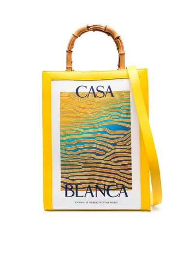 Casablanca Jour Dange House Tote Bags In Multicolor