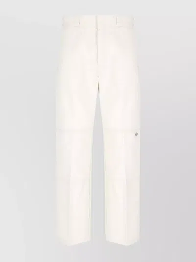 Dickies Straight Leg Trousers Belt Loops In White