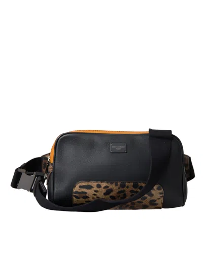 Dolce & Gabbana Exotic Leather Leopard Belt Bag In Multicolor