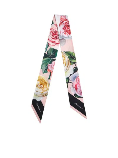 Dolce & Gabbana Dolce  Gabbana Floral Printed Scarf In Multicolor