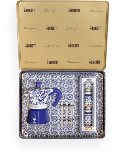 Dolce & Gabbana Medium Moka Box (set Of Six) In Blue