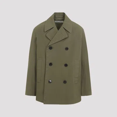 Dries Van Noten Razel Short Coat In Green