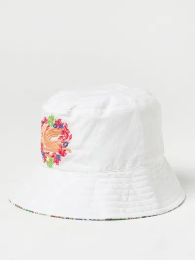 Etro Kids' Reversible Cotton-blend Bucket Hat In Ivory