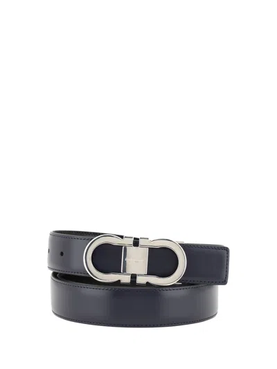 Ferragamo Reversible Belt In Black