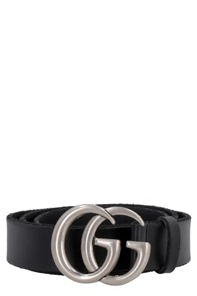 Gucci - Gg Buckle Belt In Black