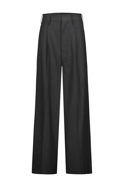 Junya Watanabe Tailored Trousers In Grey Pinstriped Wool Clothing