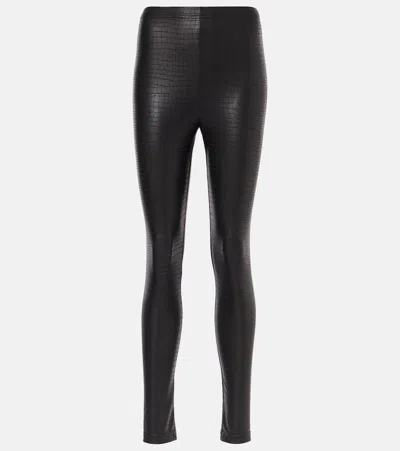 Junya Watanabe Snake-print Leggings In Black