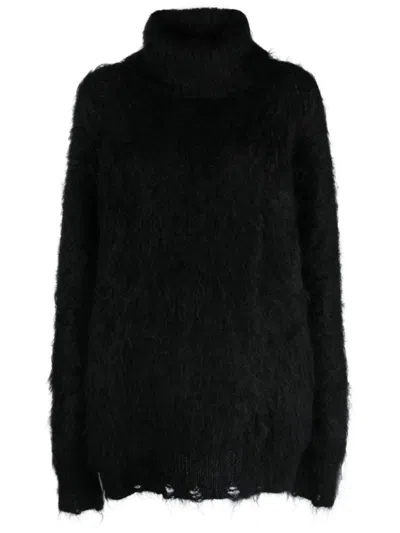 Junya Watanabe Fur Knit In Black