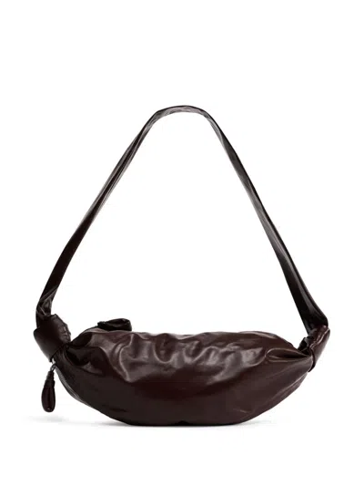 Lemaire Small Soft Croissant Shoulder Bag In Brown