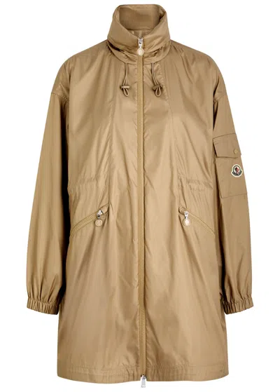 Moncler Adhemar Nylon Parka In Beige