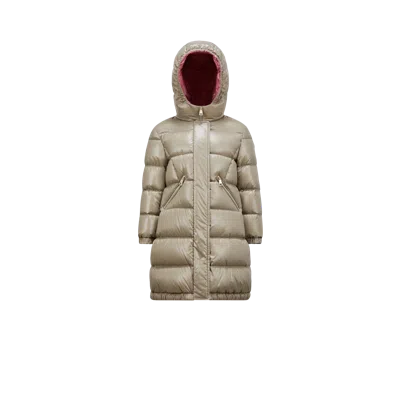 Moncler Kids' Bellevue Down Jacket Beige In Camel