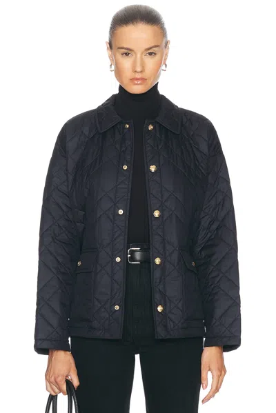 Nili Lotan Helah Quilted Parka In Dark Navy