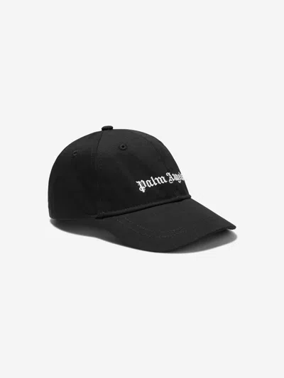 Palm Angels Kids' Logo Baseball Cap In Black