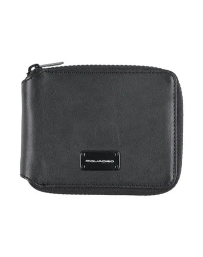 Piquadro Man Wallet Black Size - Cow Leather