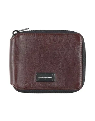 Piquadro Man Wallet Dark Brown Size - Cow Leather