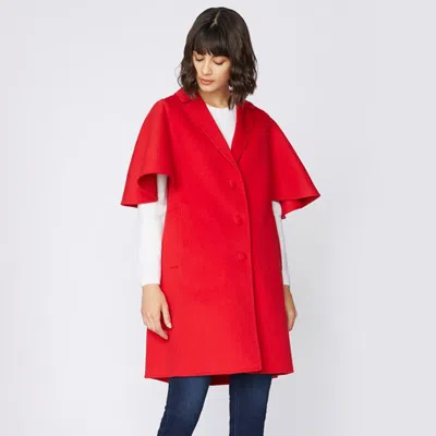 Ports 1961 Ports 宝姿秋冬女装简约直身廓形毛呢大衣sa9c020cwf002 In Red