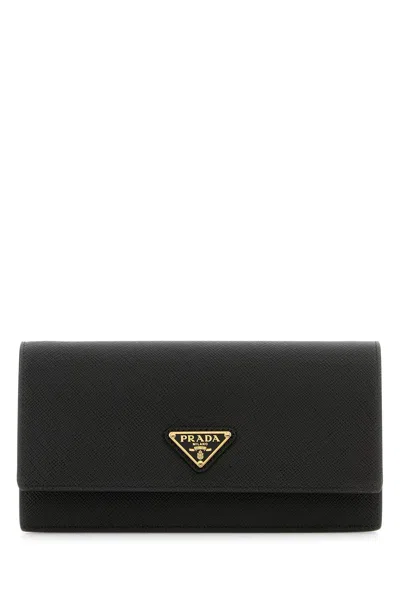 Prada Black Leather Clutch