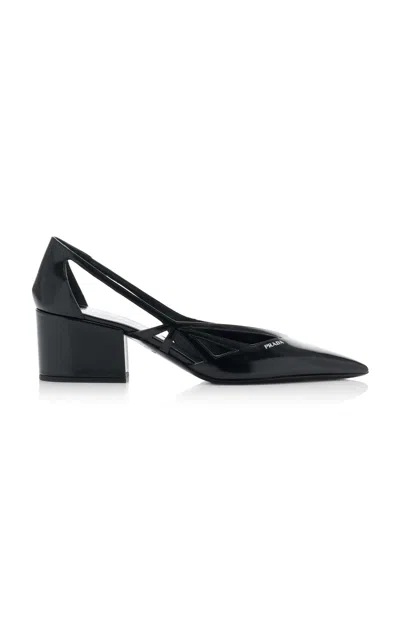 Prada Runway Pointed Toe Pump In Black