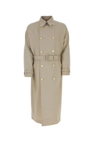 Prada Wool Coat In Cream