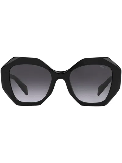 Prada Oversize-frame Gradient Sunglasses In Schwarz