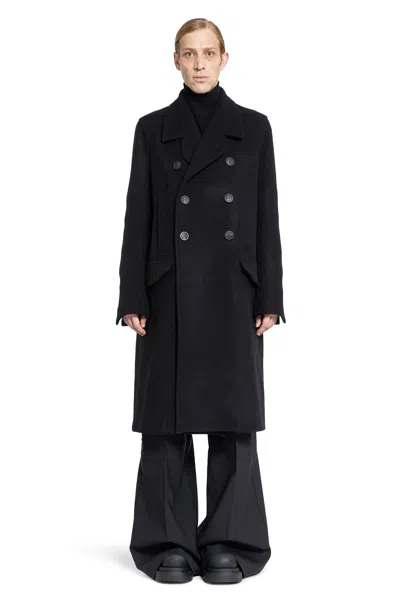 Rick Owens Officer Coat In Black