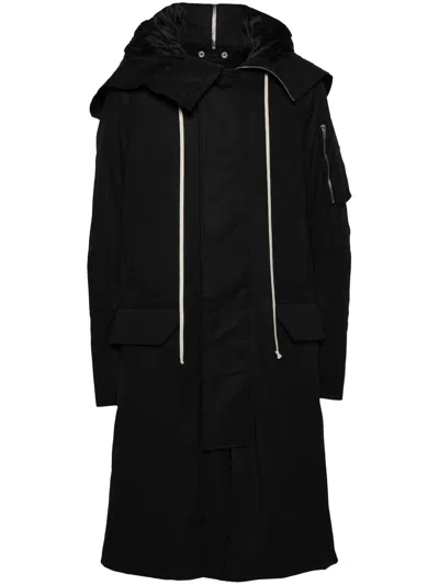 Rick Owens Black Porterville Megaparka Coat