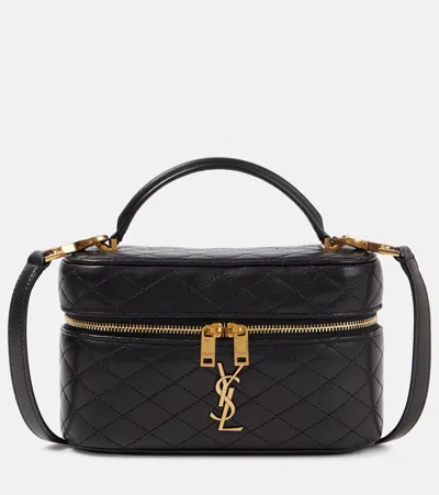 Saint Laurent Gaby Leather Crossbody Bag In Black