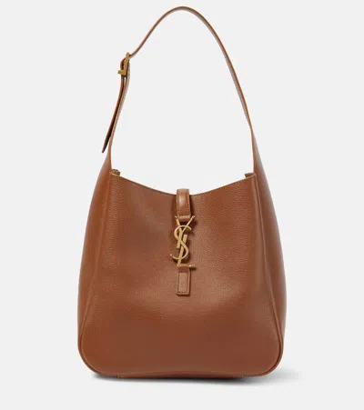 Saint Laurent Le 5 À 7 Supple Small Leather Shoulder Bag In Brown