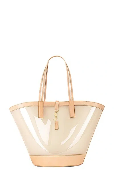 Saint Laurent Medium Panier Tote Bag In Neutrals