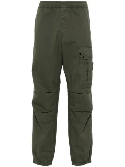 Stone Island Mid-rise Cargo Trousers In Green