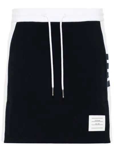 Thom Browne 4 Bar-stripe Mini Skirt In Blue