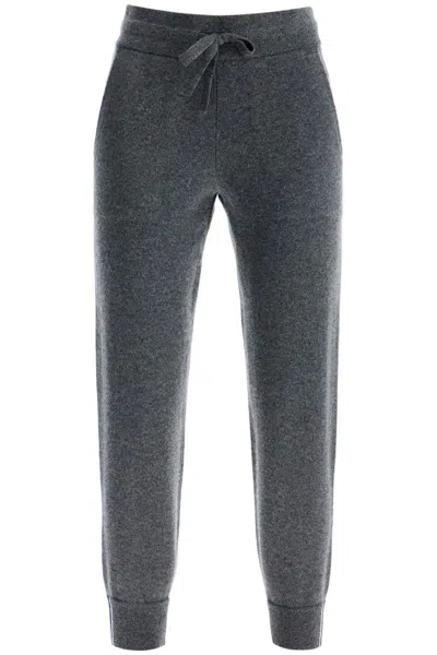 Thom Browne Cashmere Tapered Trousers In Gray