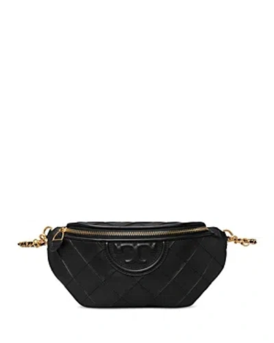 Tory Burch Fleming Soft Convertible Belt Bag In Black/gold