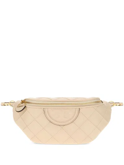 Tory Burch Leather Belt Bag In Neutrals