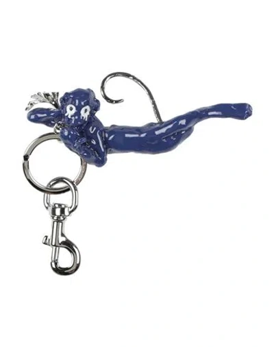 Valentino Garavani Woman Key Ring Blue Size - Plastic