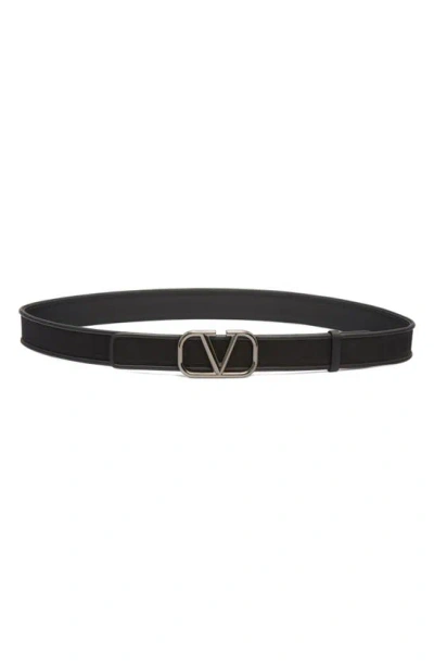 Valentino Garavani Vlogo Belt In Black