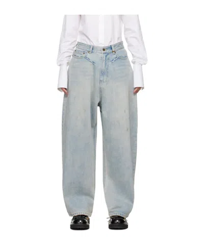 We11 Done Blue Loose-fit Jeans In Sky