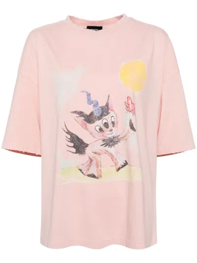 We11 Done Pink Monster Pony T-shirt