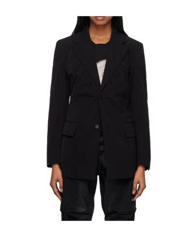 We11 Done Black Gathered Blazer