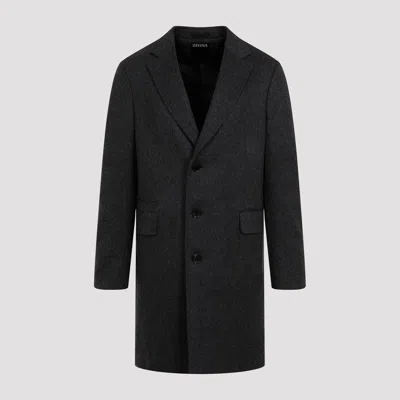 Zegna Coat In Gray