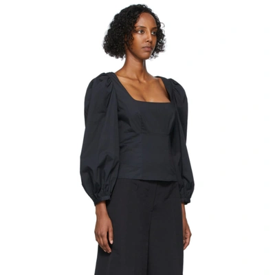 Shop Staud Black Lana Blouse