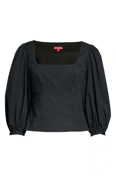 Shop Staud Lana Poplin Top In Black