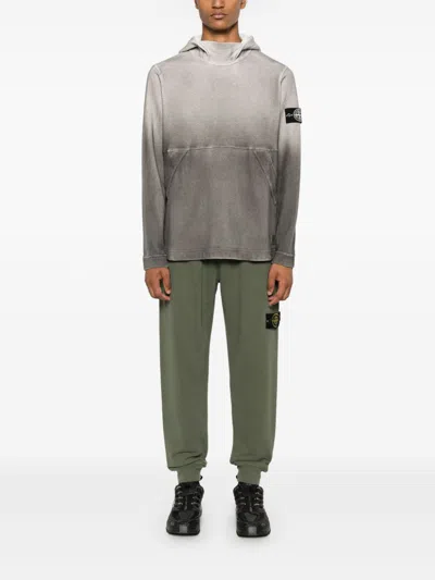 Shop Stone Island Logo Cotton Sweatpants