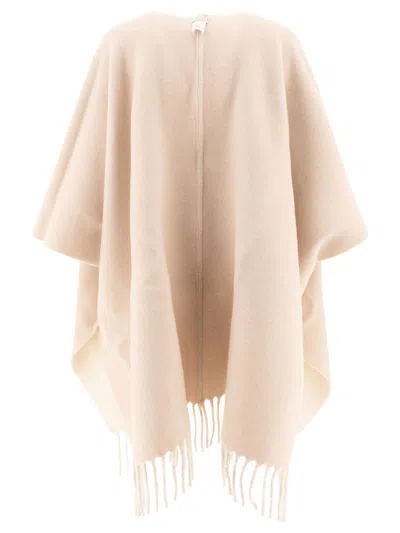 Shop Brunello Cucinelli Wool And Cashmere Double Knit Poncho In Beige