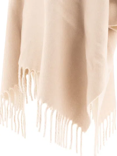 Shop Brunello Cucinelli Wool And Cashmere Double Knit Poncho In Beige