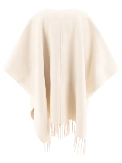 Shop Brunello Cucinelli Wool And Cashmere Double Knit Poncho In Tan