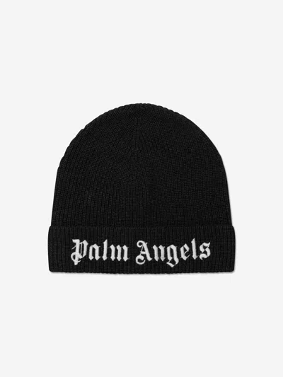 PALM ANGELS PALM ANGELS BOYS LOGO BEANIE HAT 